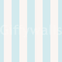 Neutral beige and blue wallpaper with minimalist stripes

