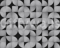 Concrete mosaic mural with mid-century style for stylish rooms

