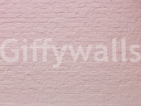 Serene pink brick wall mural for a peaceful vibe


