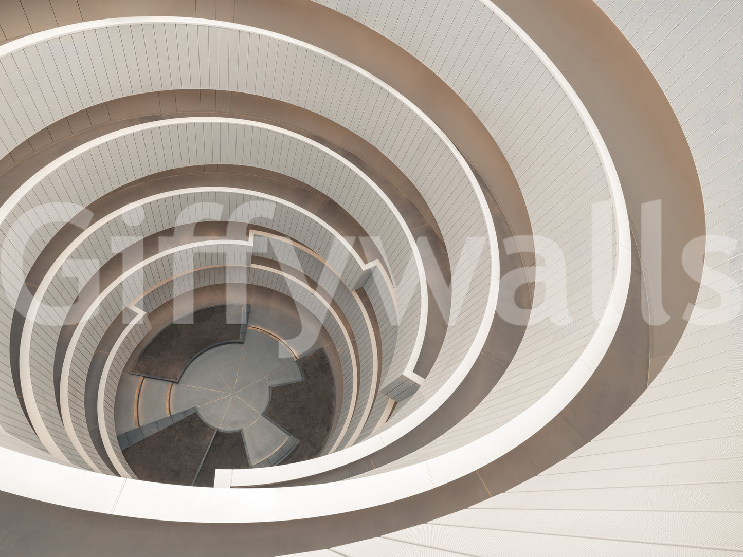 Abstract spiral stair wall art

