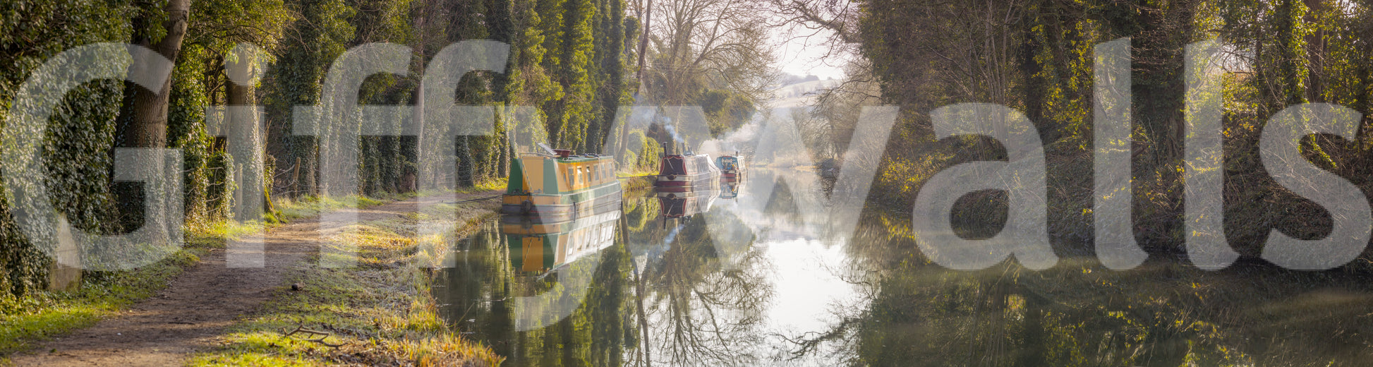 Peaceful forest and canal wallpaper

