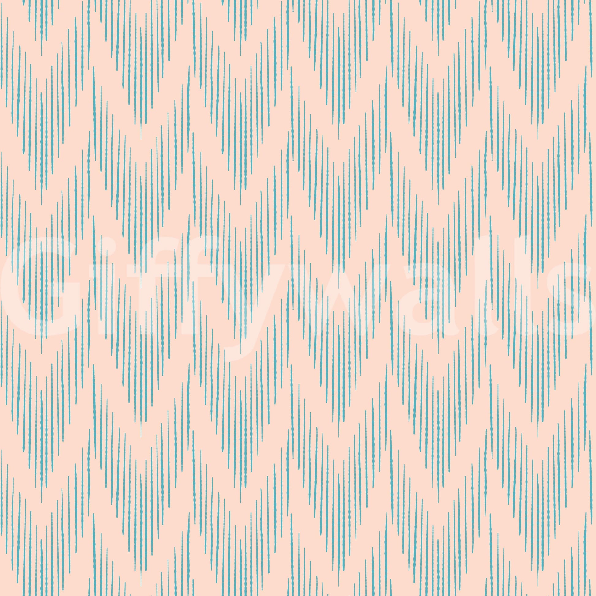 Timeless damask wallpaper with cool winter colors

