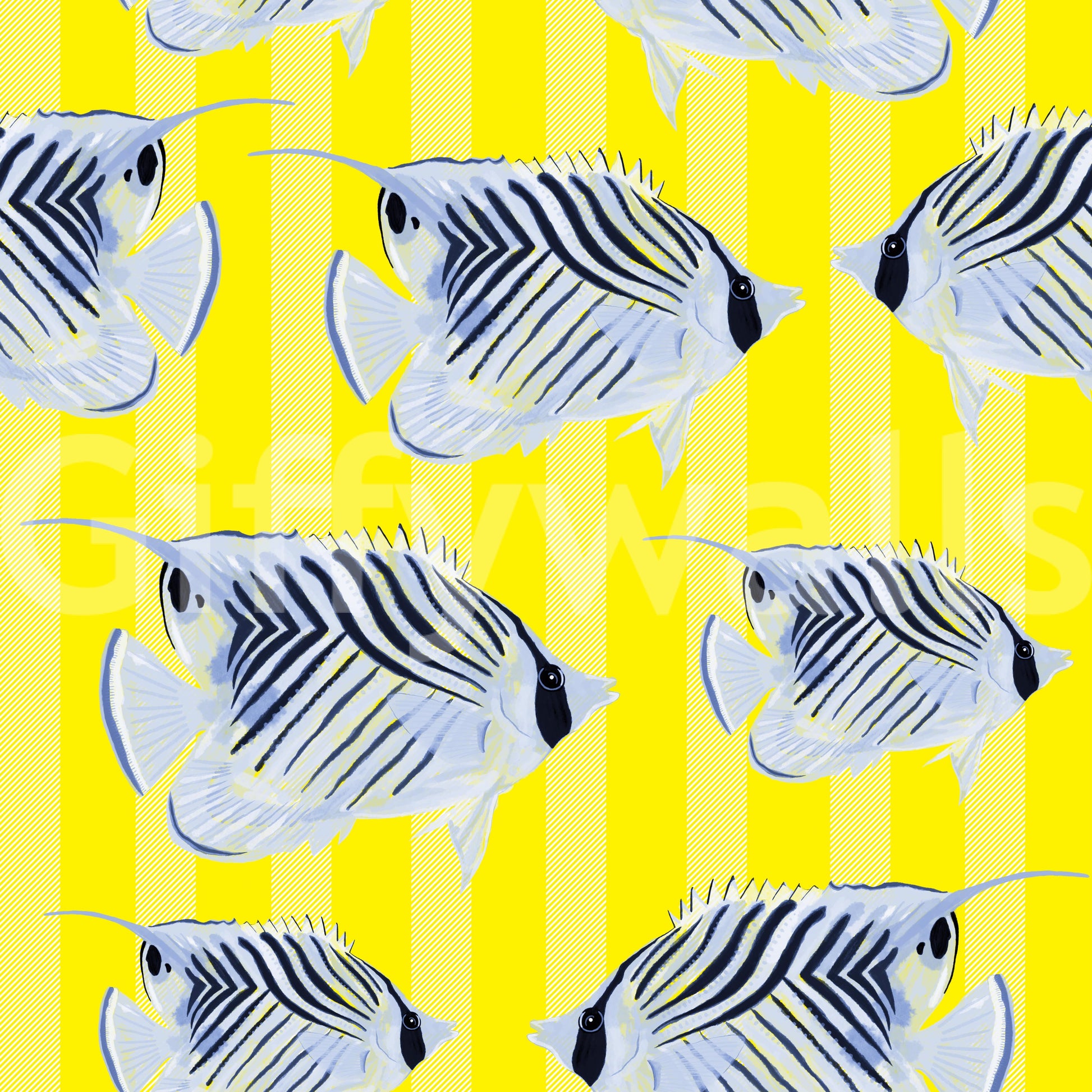 Aquaria Wallpaper – calming backdrop for interiors

