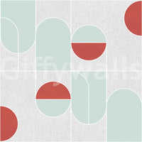 Wallpaper with structured layout and calming rhythm

