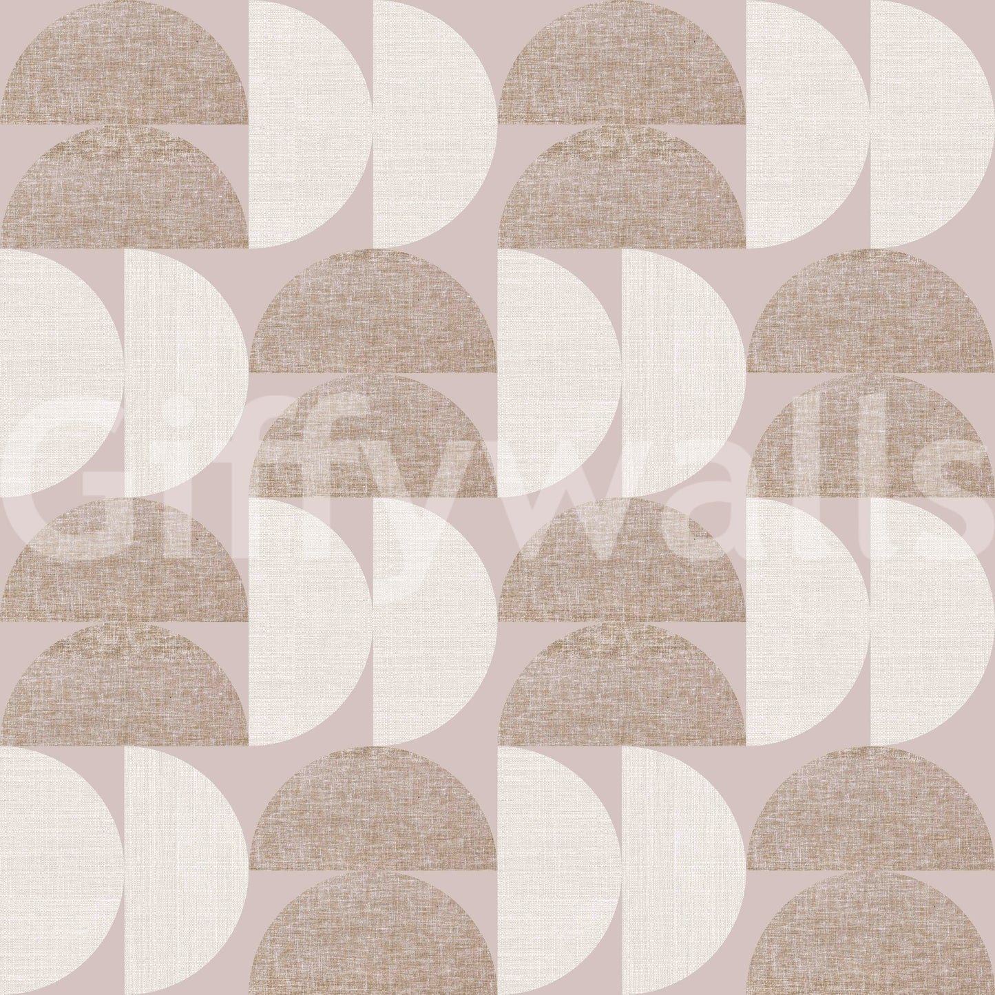 Mid Century Wallpaper in orange and grey palette

