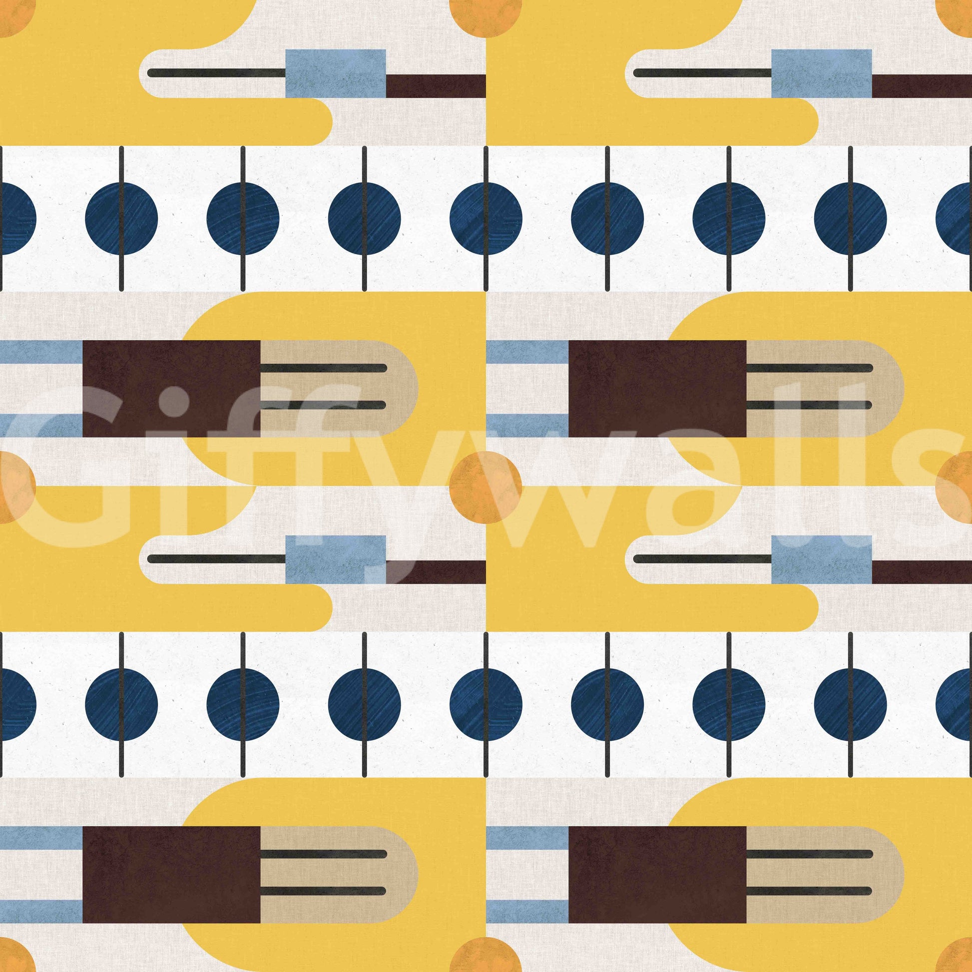 Timeless wallpaper pattern for mid-century interiors

