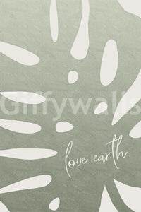 Beautiful nature wall mural with Love Earth design

