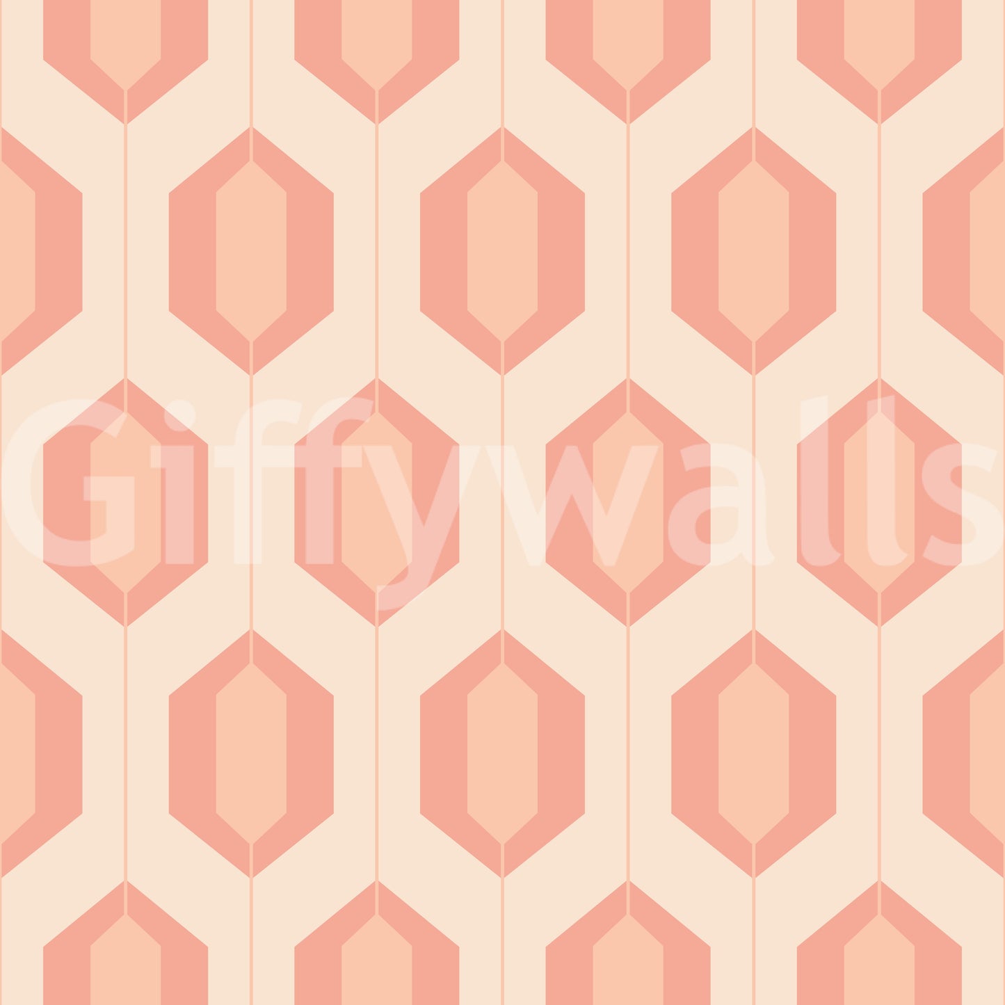 Modern yet vintage-inspired tile pattern in soft blush hues

