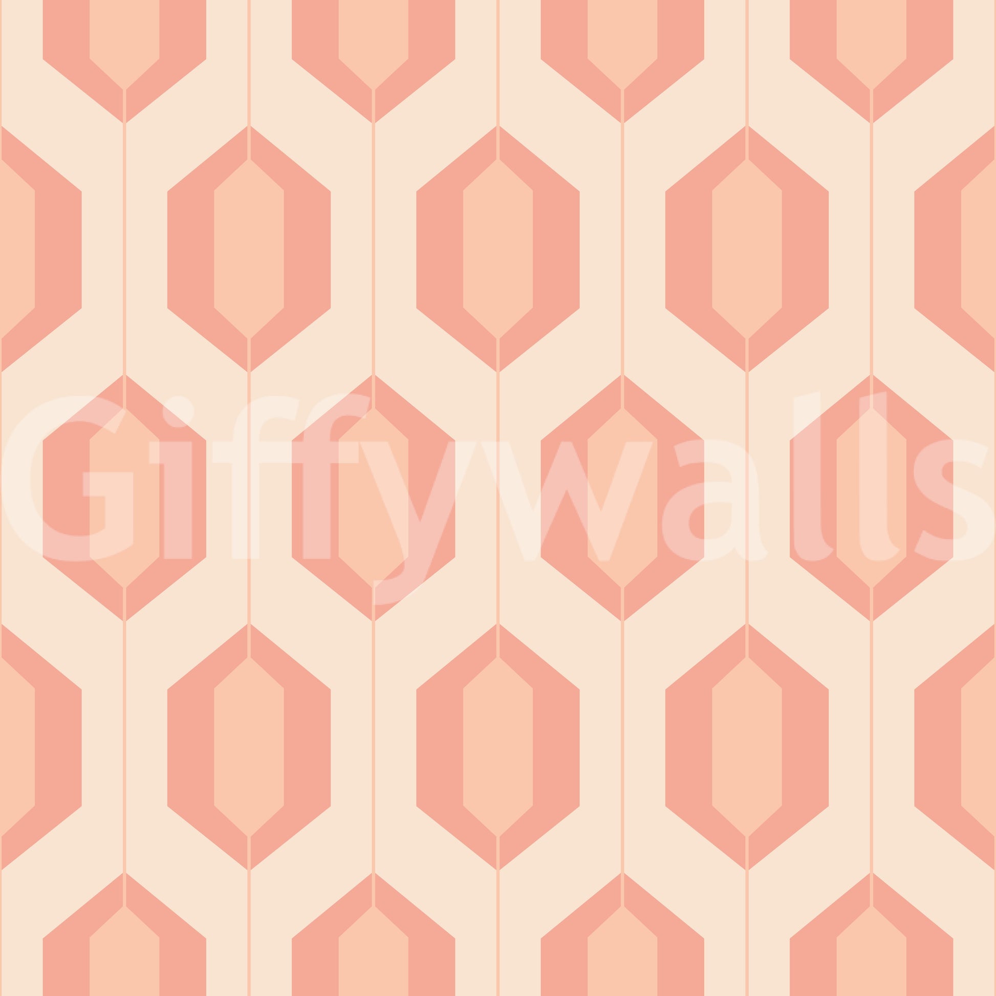 Modern yet vintage-inspired tile pattern in soft blush hues

