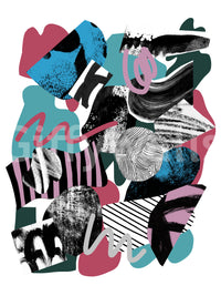 Bold and happy mural featuring playful elements for home decor

