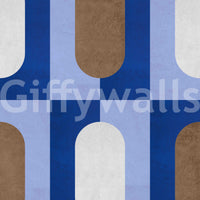 Mid century style wallpaper mural

