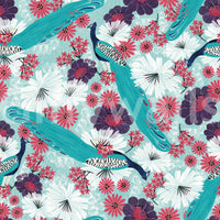 Sophisticated peacock print wall mural

