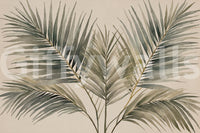 Stylish green palm wallpaper for interiors

