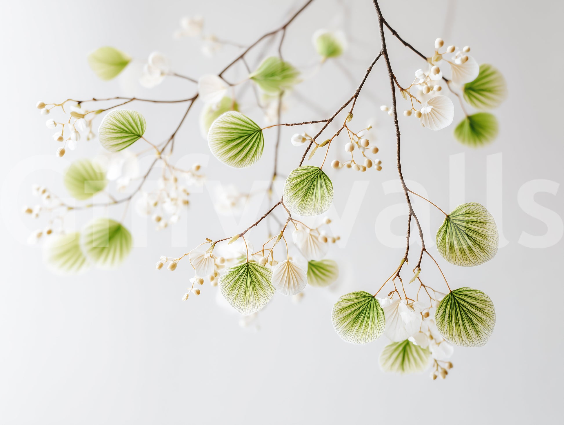 Neutral leaf pattern wallpaper for walls

