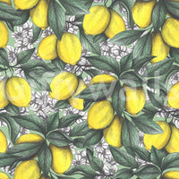 Bold lemon pattern creates a cheerful room ambiance

