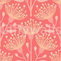 Vibrant yet soft floral wall mural
