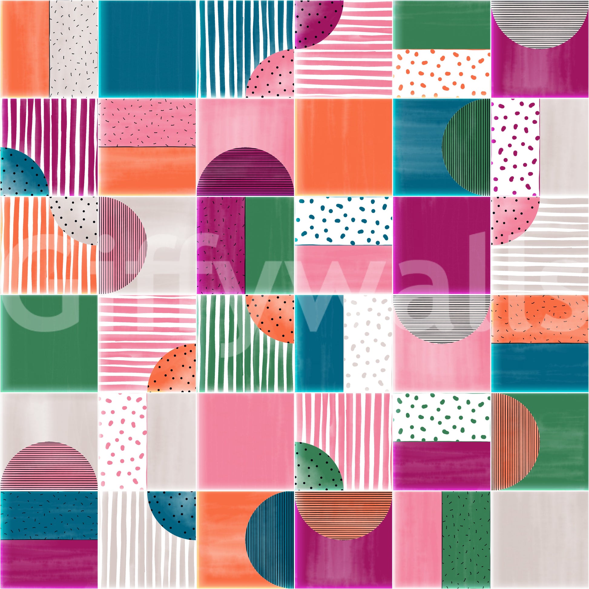 Modern children’s wallpaper design
