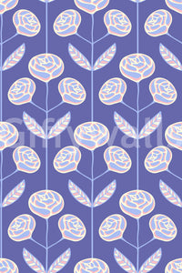 Floral wallpaper with a gentle, painterly feel.

