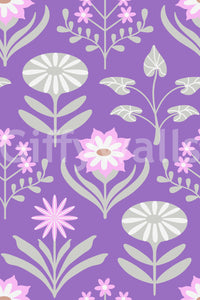 Floral wallpaper with a gentle, painterly feel.

