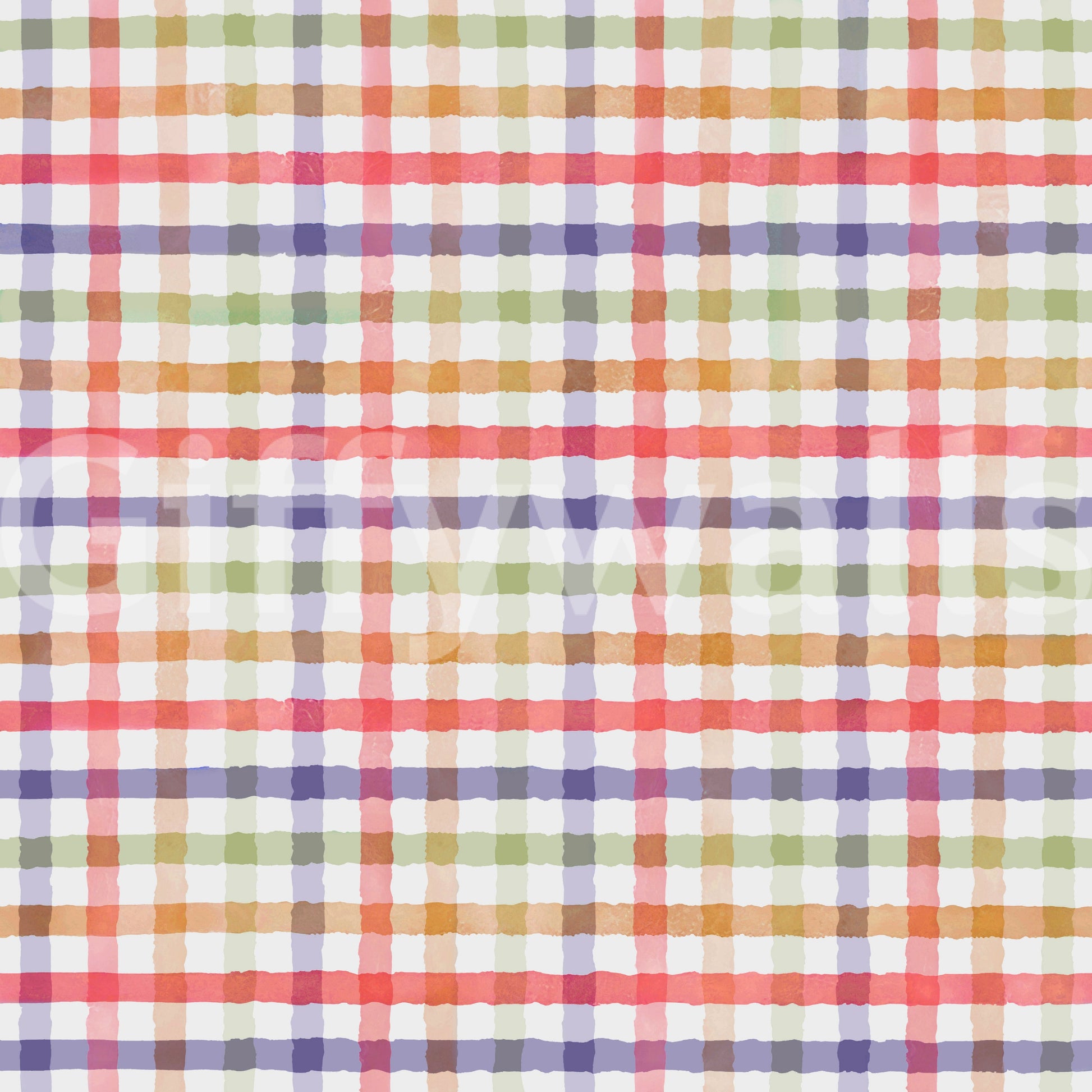 Modern and colorful checkered plaid wallpaper.

