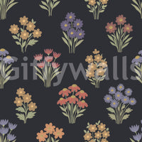 Floral wallpaper with a historical and scholarly feel.

