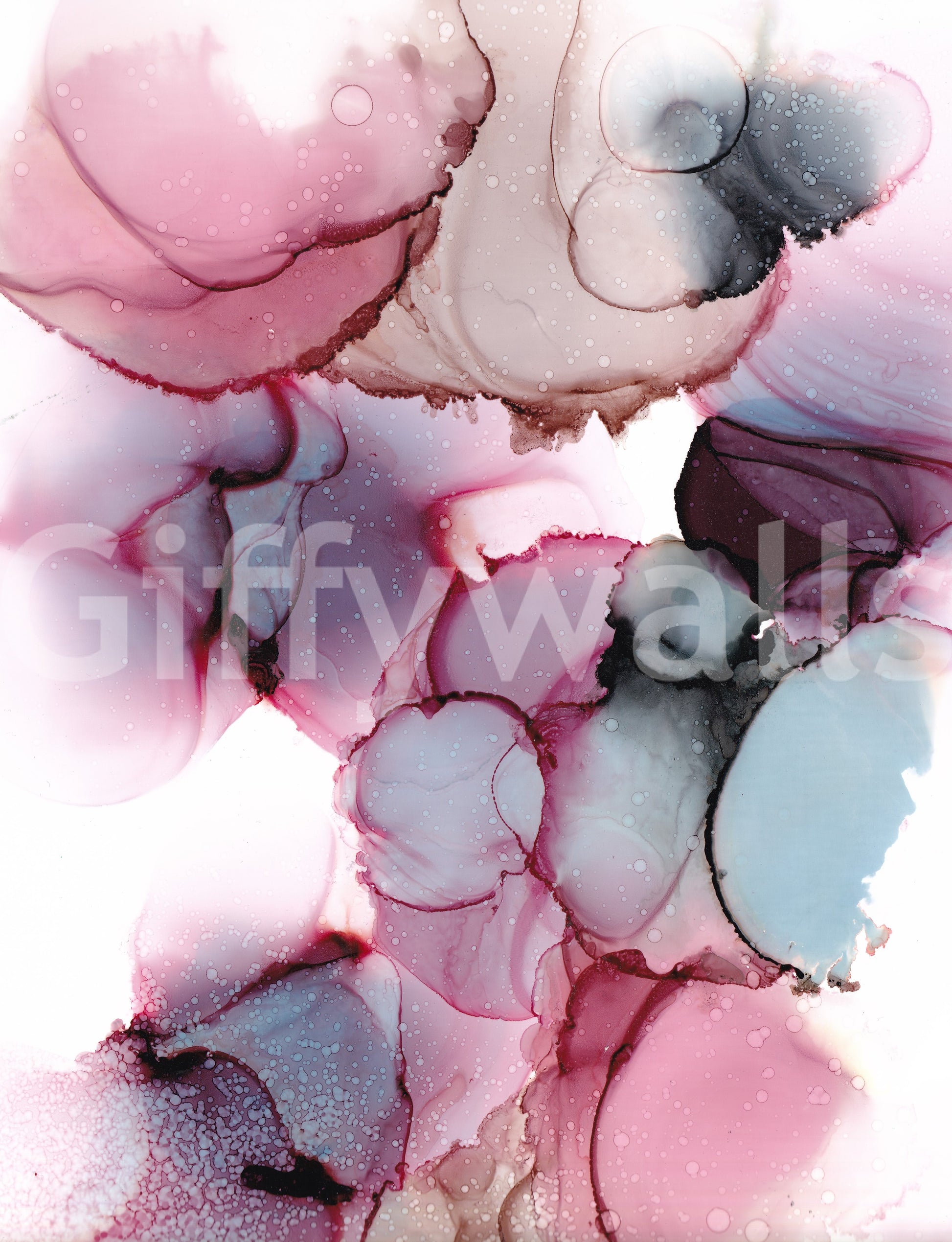 blossom fluid wallpaper for a bedroom

