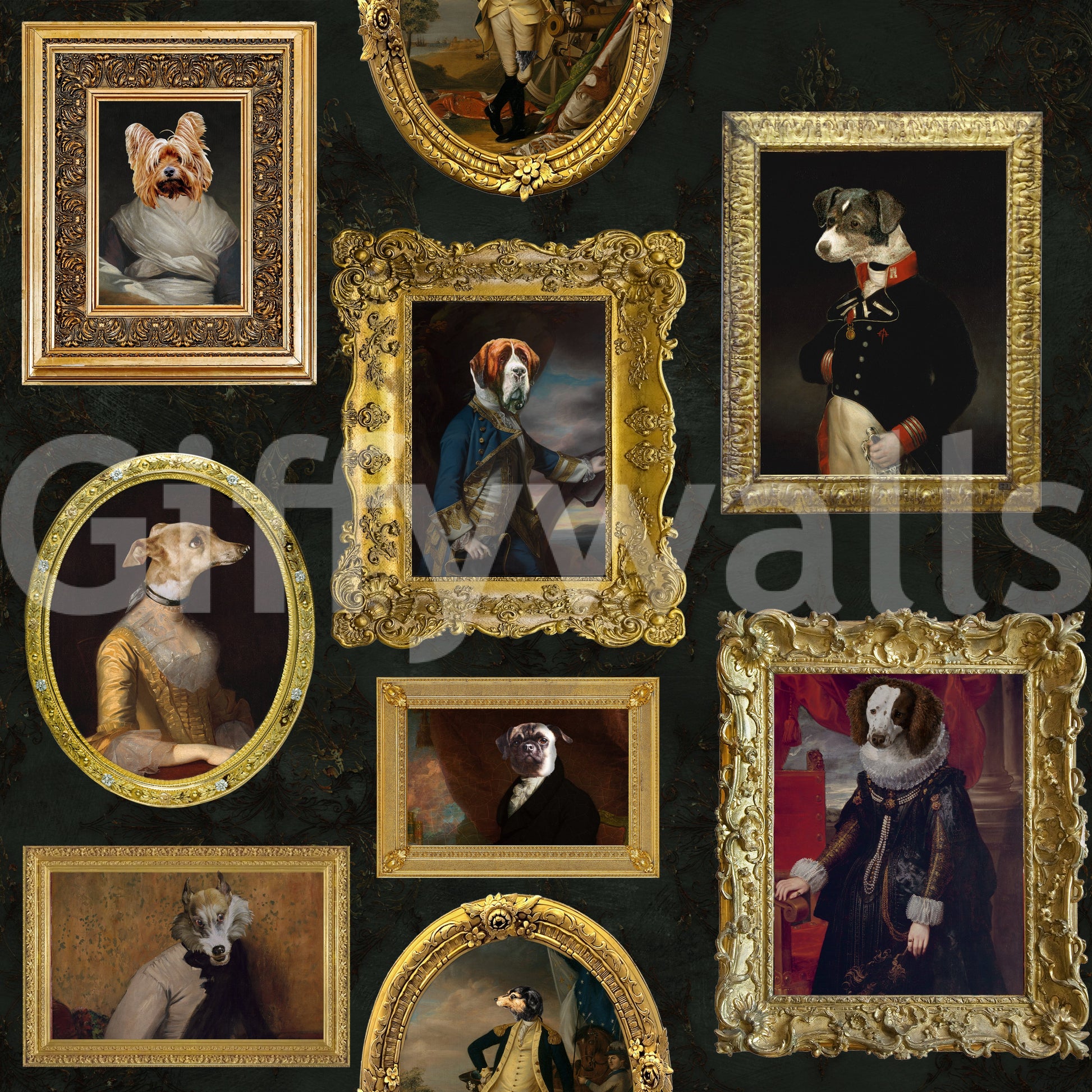 Artistic and unique animal-themed wallpaper.

