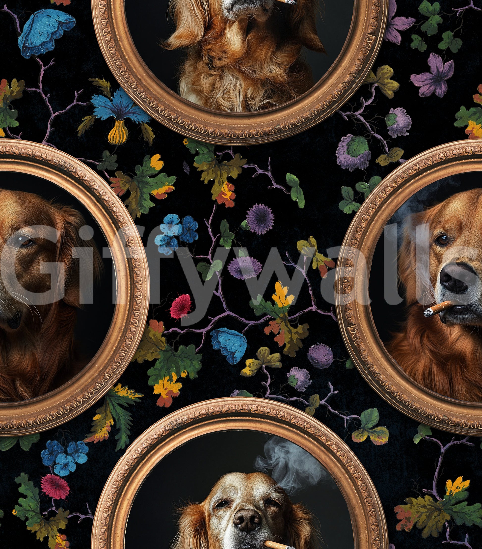Artistic and unique animal-themed wallpaper.

