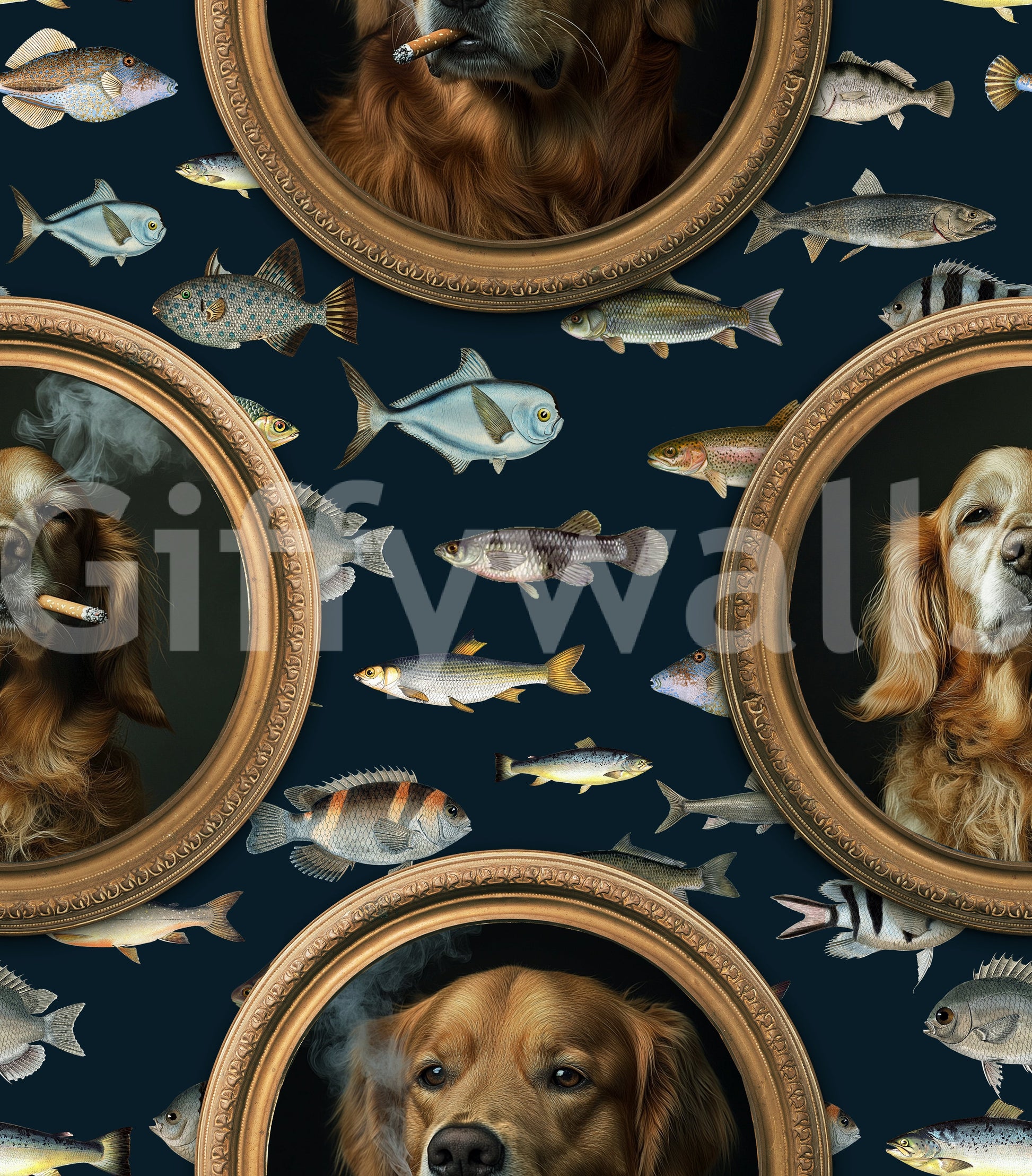 Unique animal-themed wallpaper with a creative twist.

