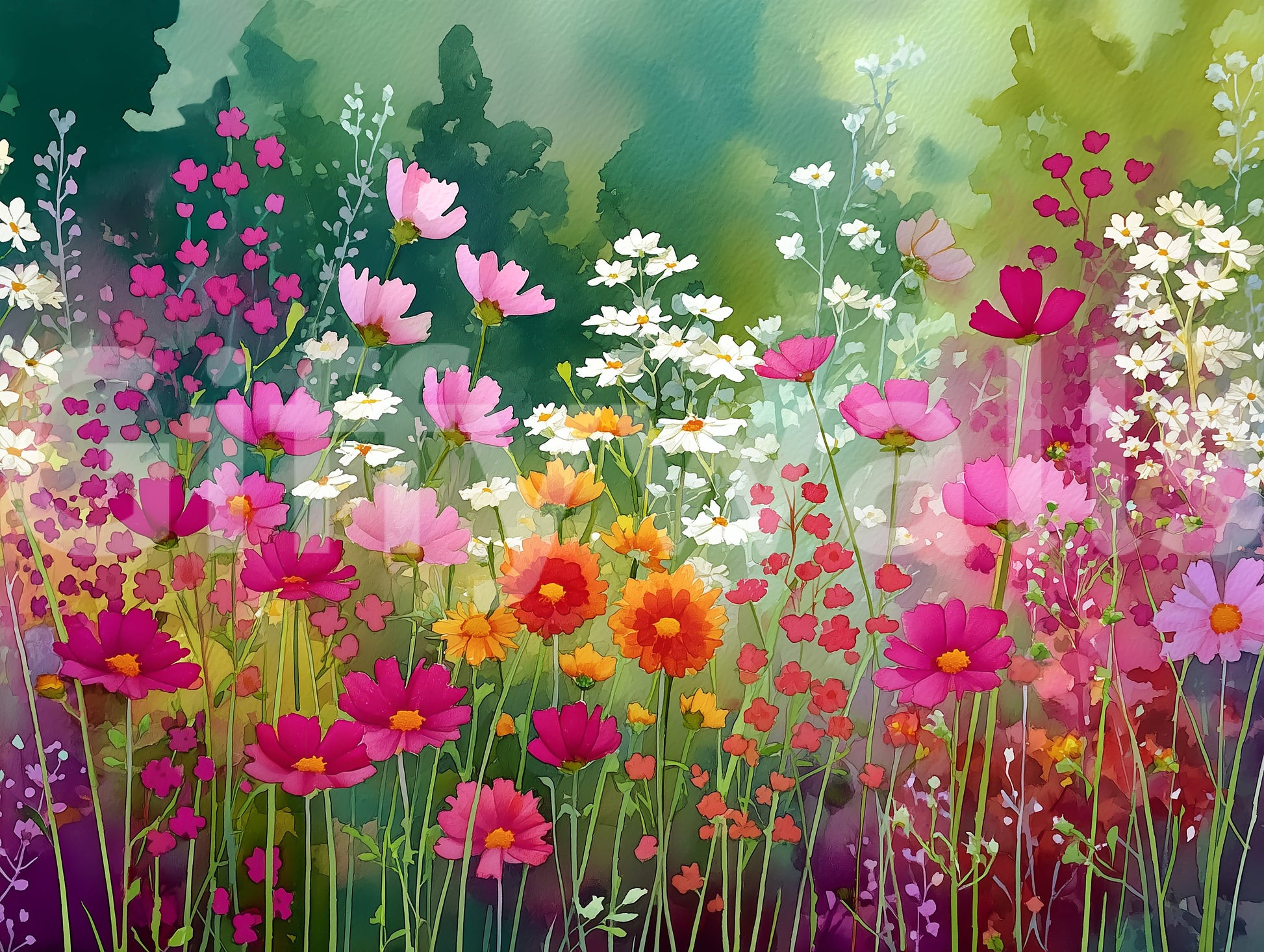 peaceful and cheerful wall art

