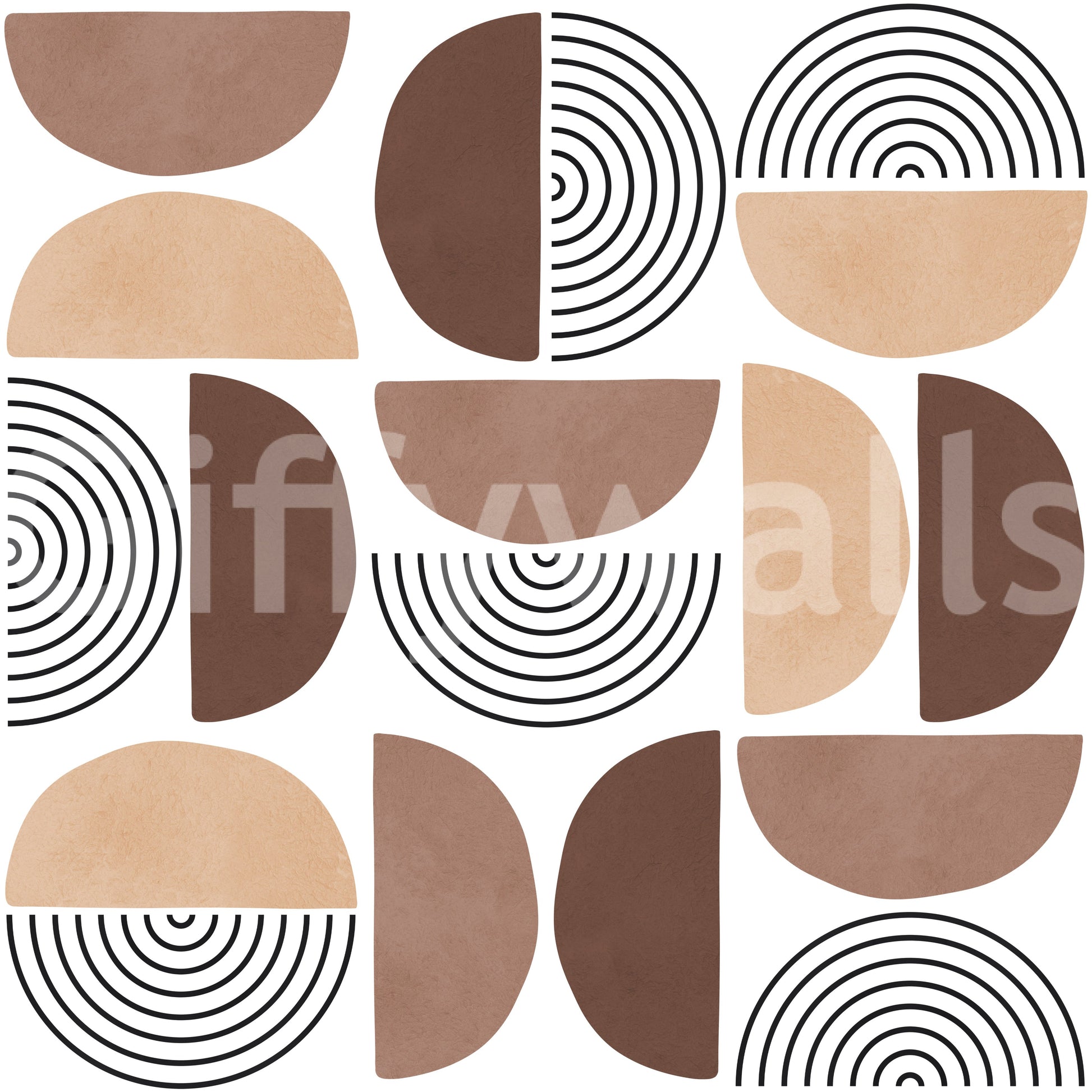 The Terracotta Arcs mural makes a sophisticated and warm statement.

