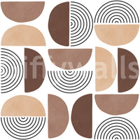 The Terracotta Arcs mural makes a sophisticated and warm statement.

