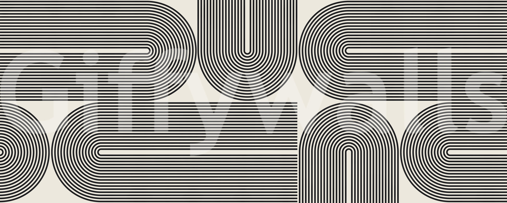 The Geometric Archway mural makes a sophisticated and striking statement.

