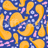 The design is non-realistic and interpretive.

