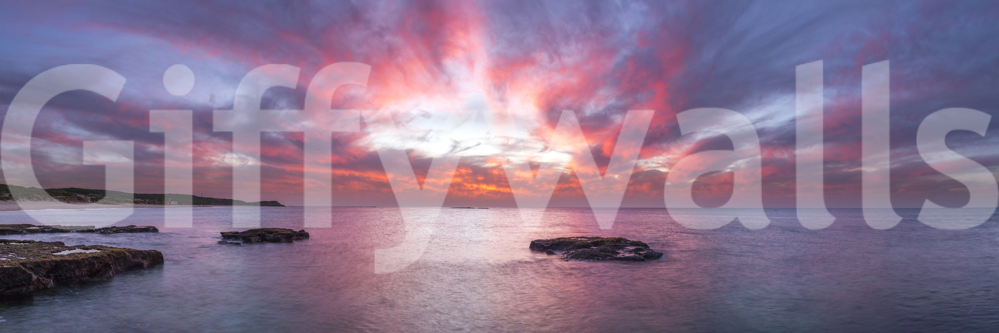 The wallpaper has a smooth, non-reflective matte finish.

