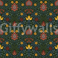 The wallpaper has a smooth, non-reflective matte finish.

