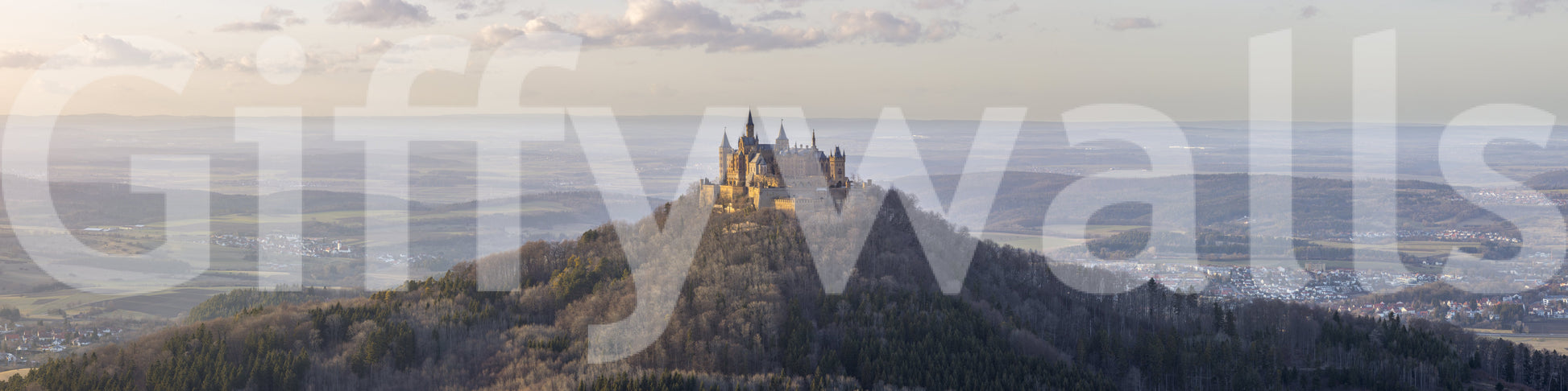 It gives the illusion of a window looking out onto a magical landscape.
