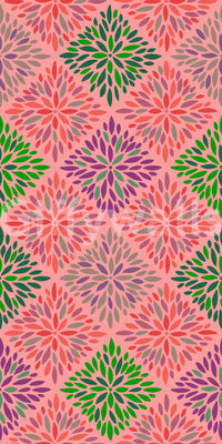 The wallpaper features a subtle, repeating motif.

