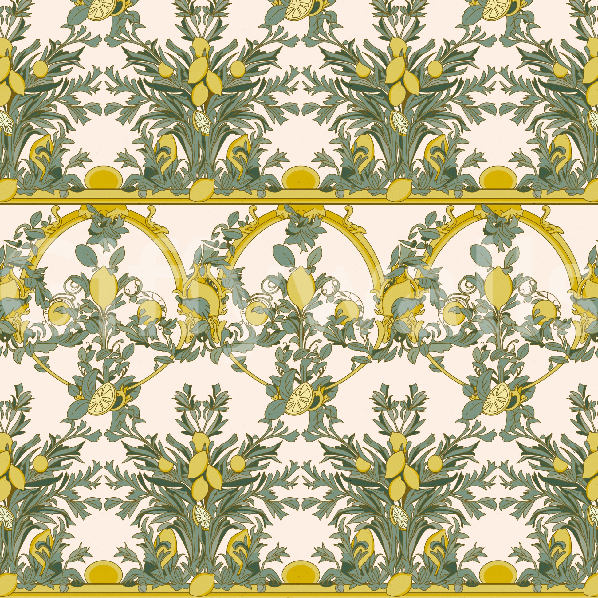 The wallpaper has a lively and fresh feel.

