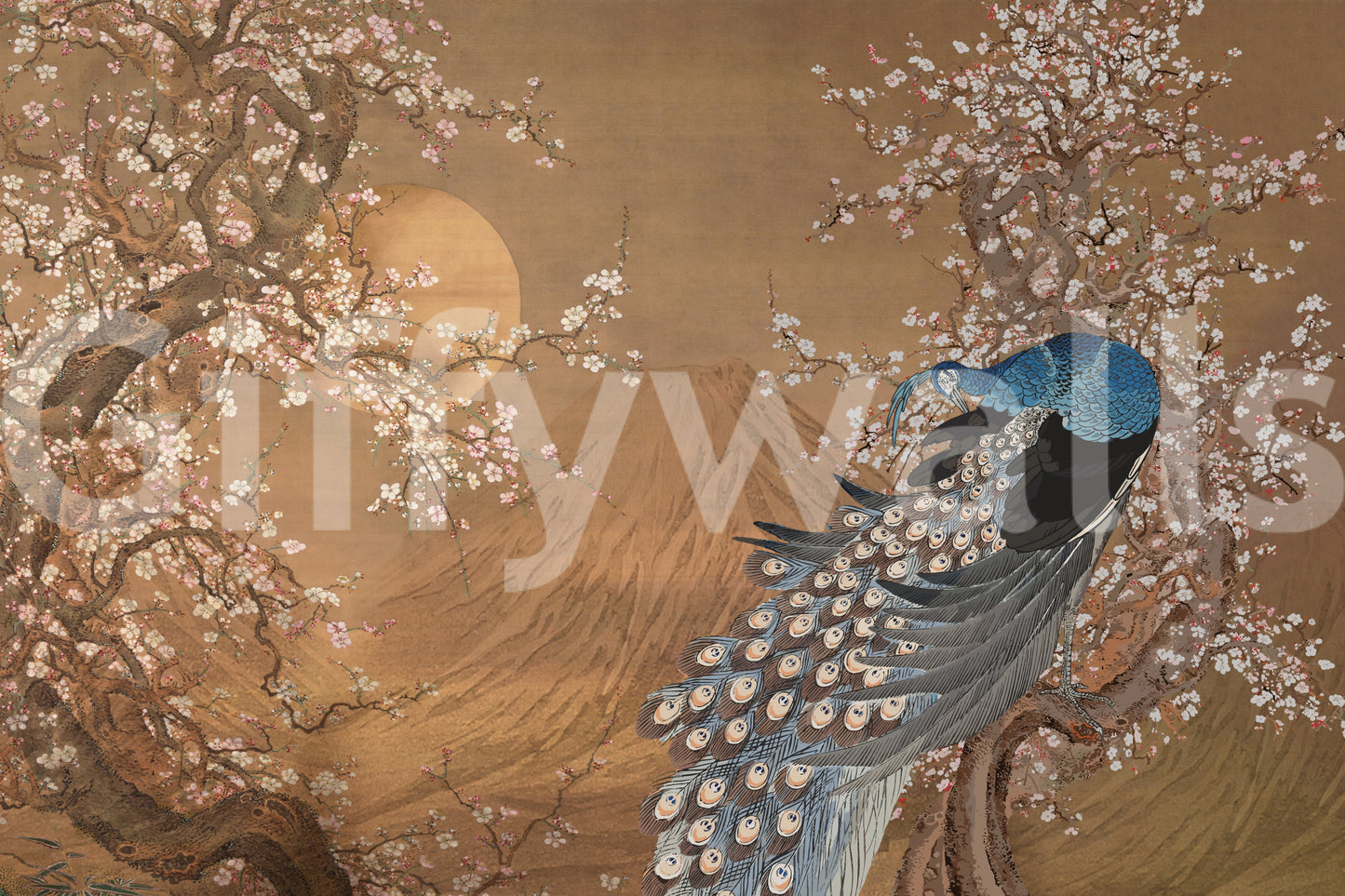 Peacock's Paradise Wall Mural