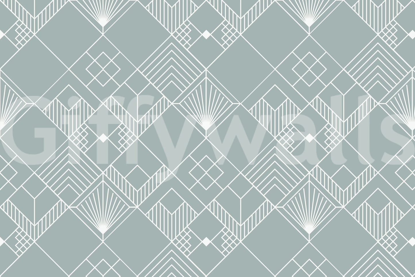 The style is a minimalist graphic design with an art deco feel.

