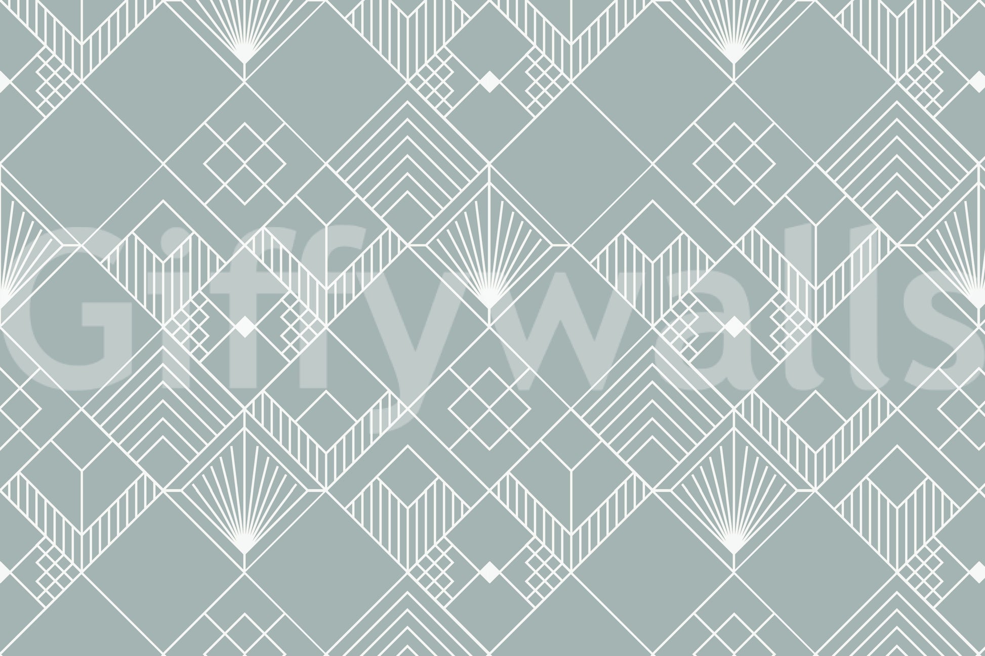 The style is a minimalist graphic design with an art deco feel.

