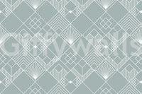 The style is a minimalist graphic design with an art deco feel.

