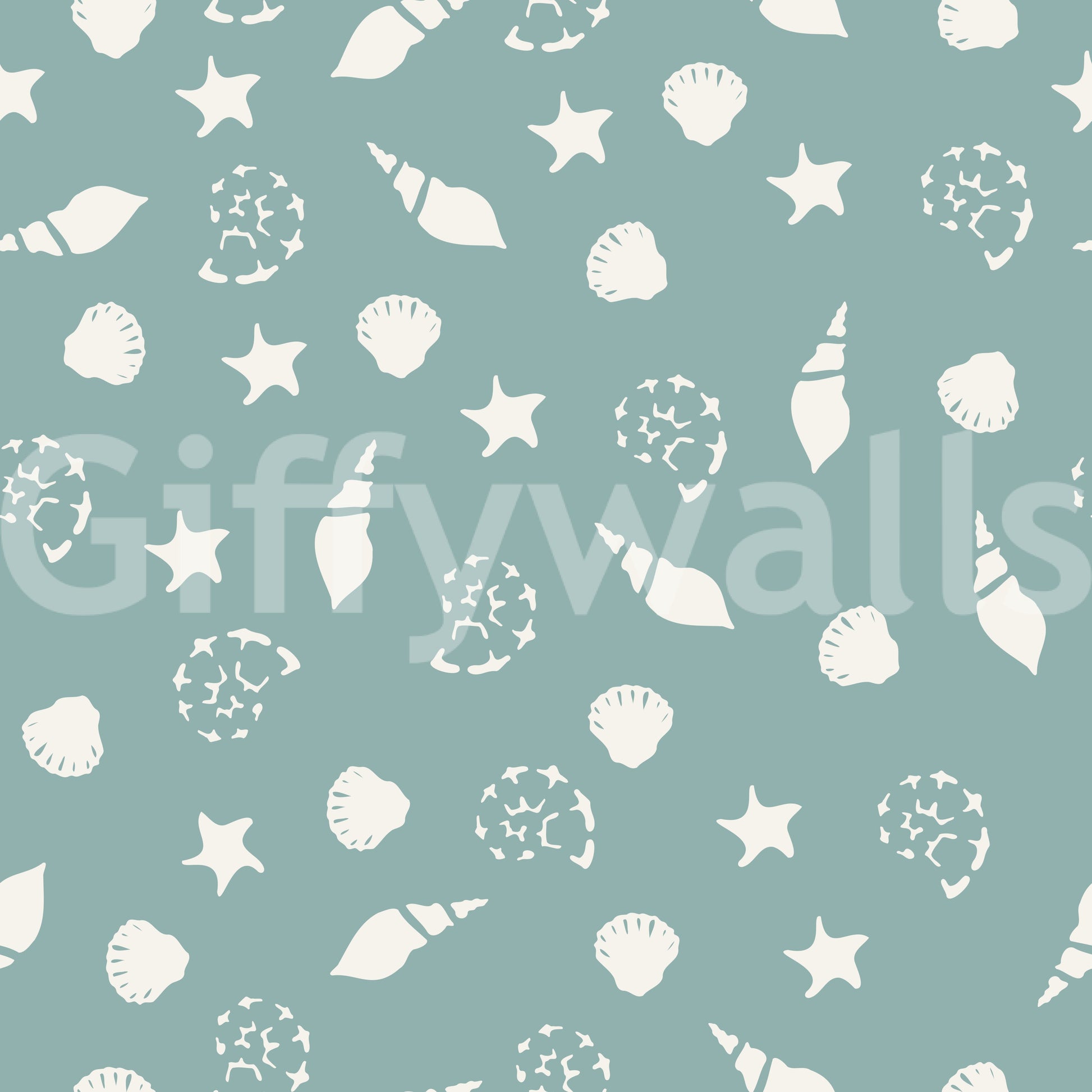 Seashell pattern in soft pastel colors

