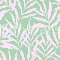 A seamless pattern of palm leaves on a wall

