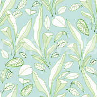 This is the Hand Drawn Tropical Leaves botanical wallpaper.