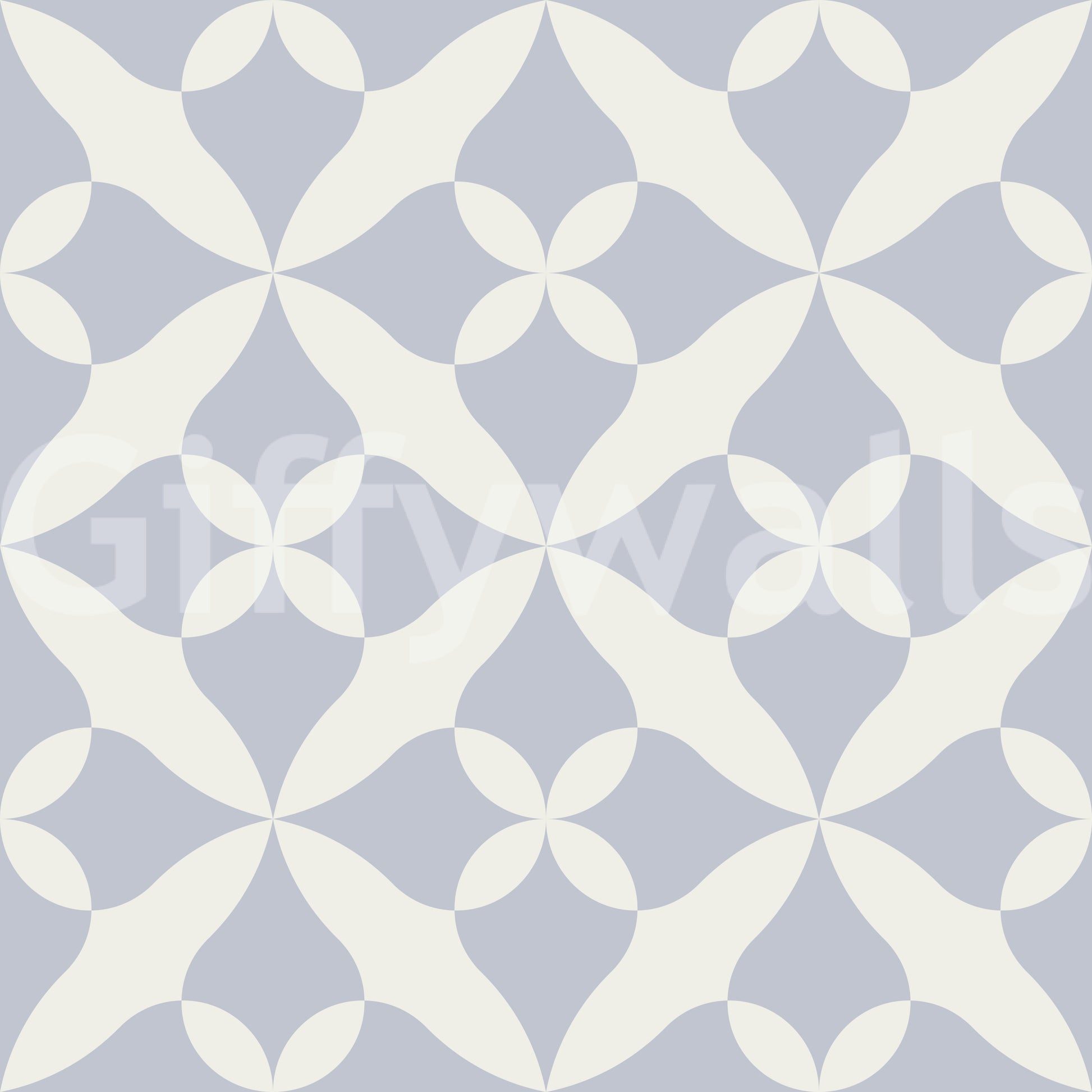 A seamless pattern of simple shapes on a wall

