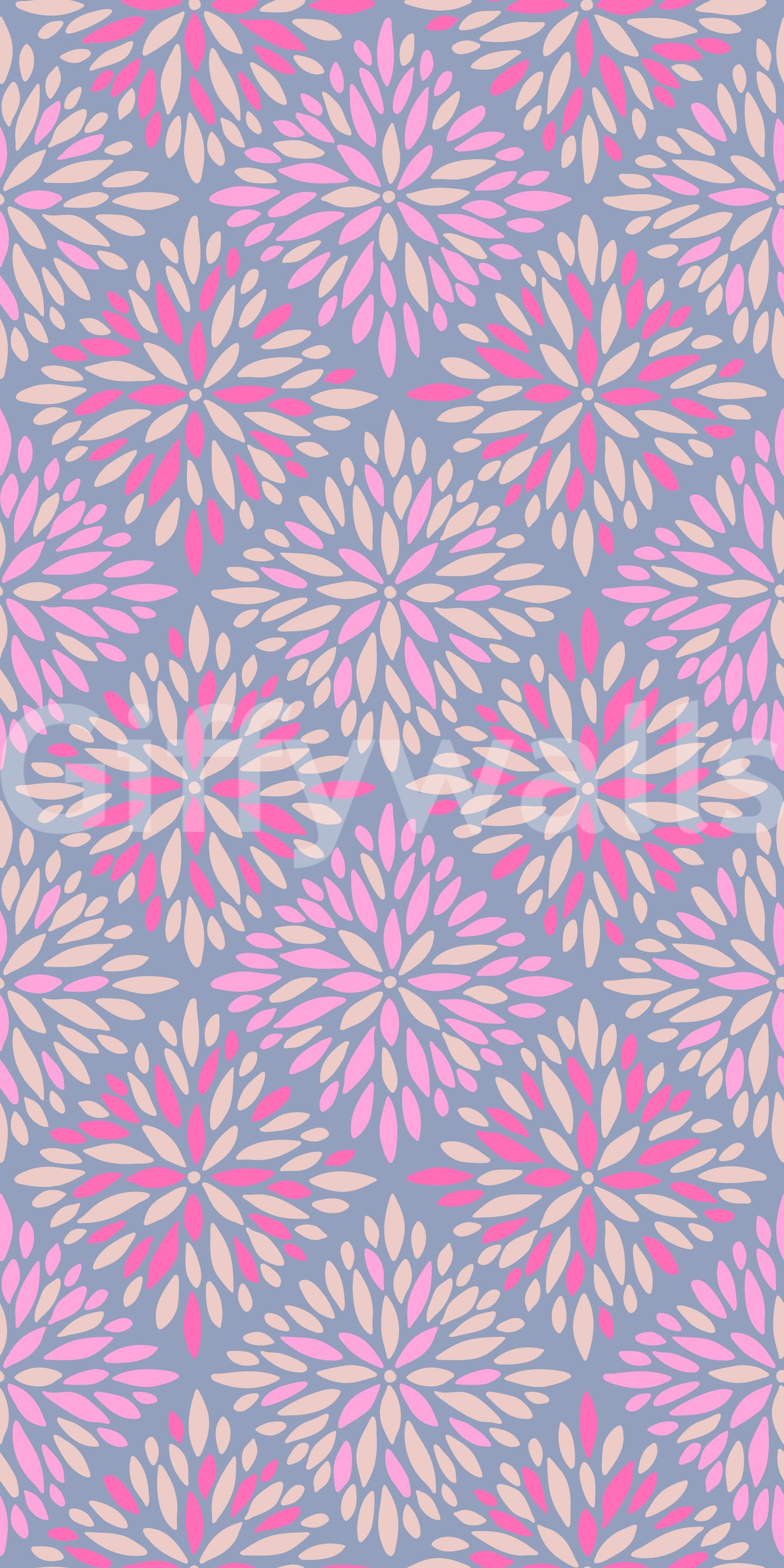 Dahlia Diamonds maximalist tile decor