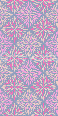 Dahlia Diamonds maximalist tile decor