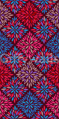 Dahlia Diamonds maximalist tile decor